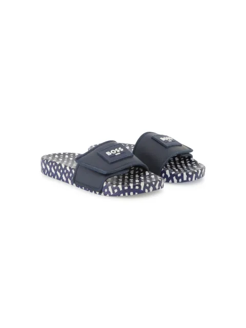 BOSS Kidswear logo-print slides 