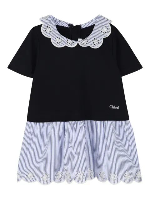 Chloé Kids floral embroidered dress