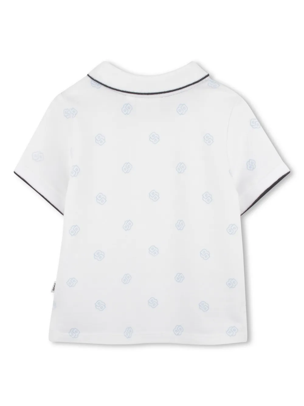 BOSS Kidswear Poloshirt met monogramprint - Wit