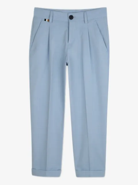 BOSS Kidswear pleat-detail trousers