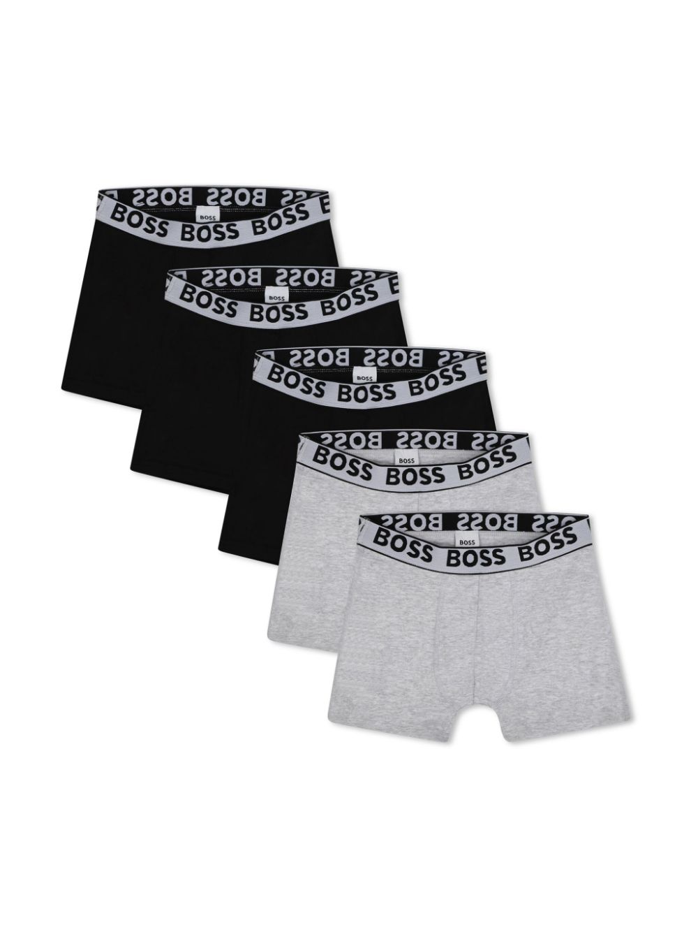 BOSS Kidswear logo-waistband boxers set - Black