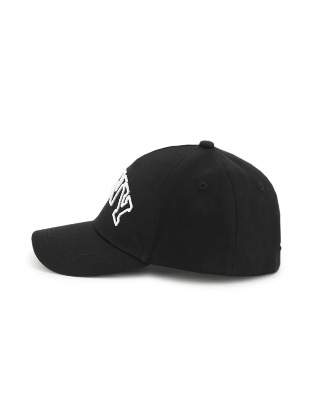 Shop Dkny Logo-embroidered Baseball Cap In 黑色