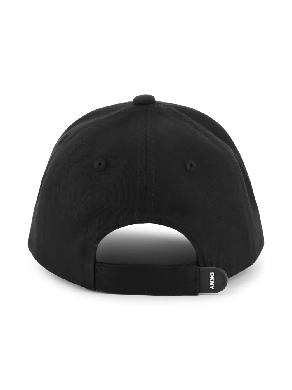 Shop Dkny Logo-embroidered Baseball Cap In 黑色