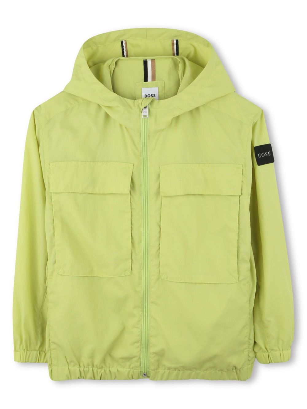 BOSS Kidswear hooded windbreaker jacket - Green