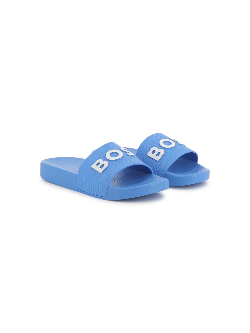 BOSS Kidswear logo-print slides Blue