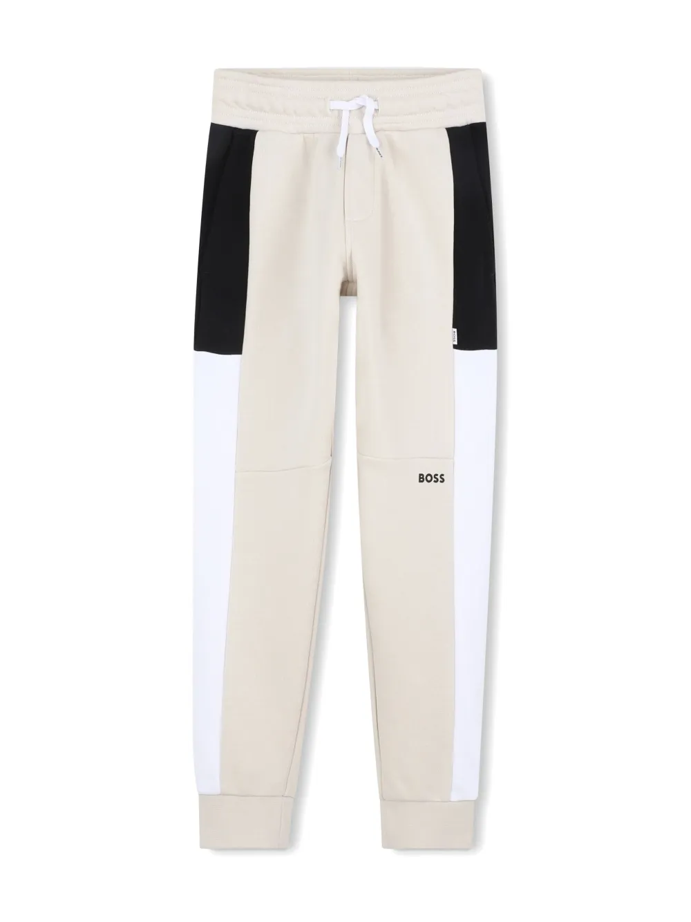 BOSS Kidswear Trainingspak met colourblocking Beige