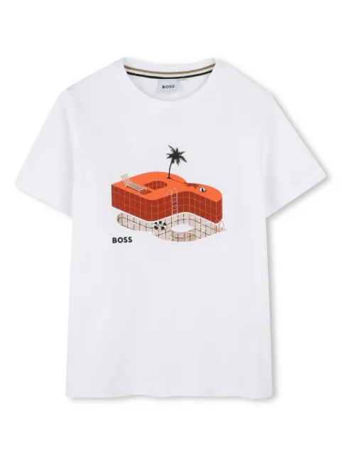 BOSS Kidswear graphic-print cotton T-shirt
