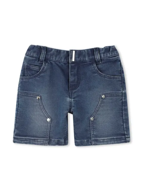 Givenchy Kids logo-embroidered denim shorts 