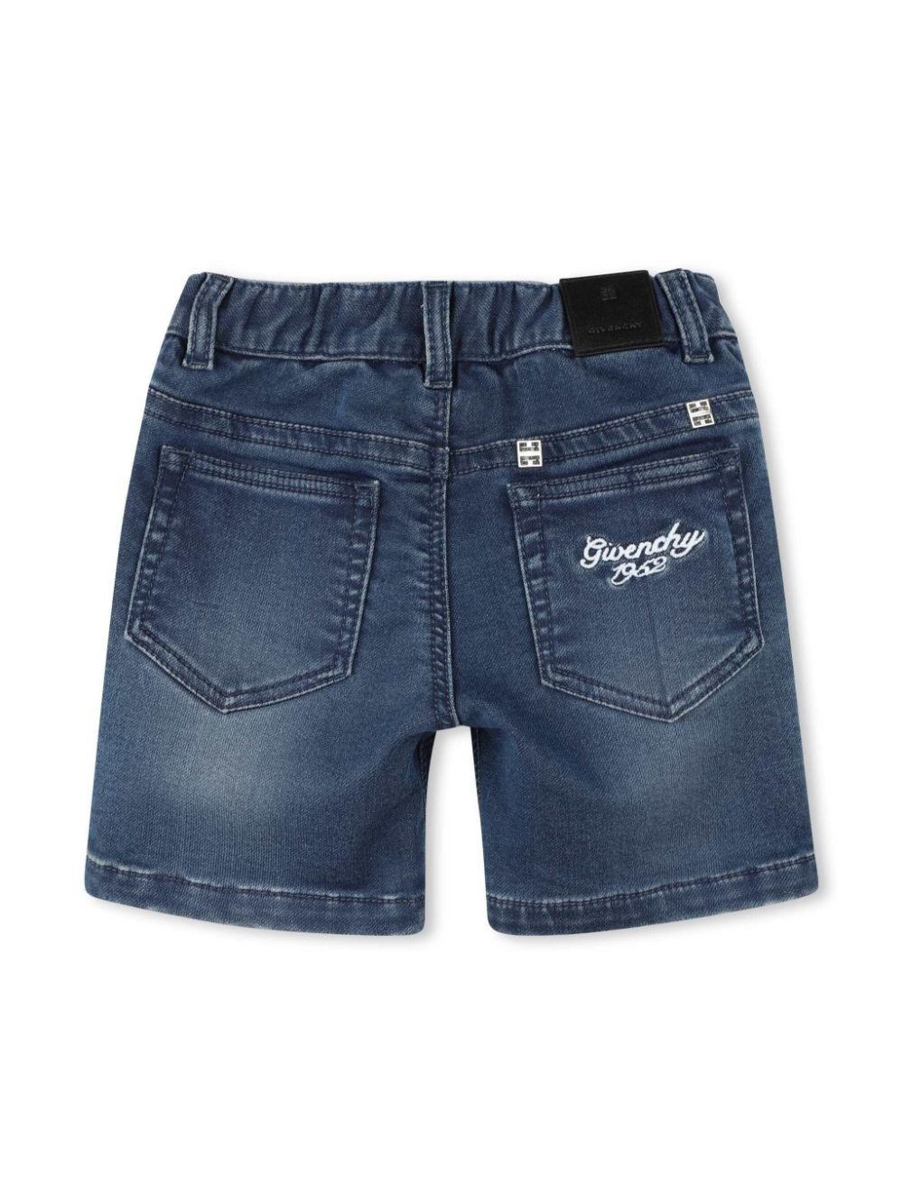 Givenchy Kids Spijkershorts met geborduurd logo - Blauw