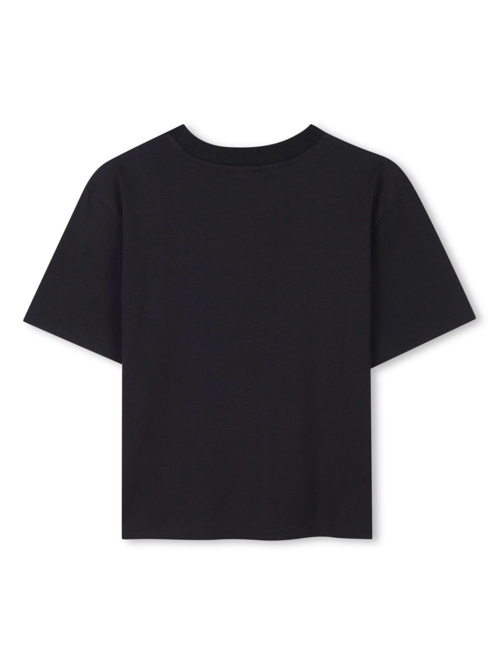 Marc Jacobs Kids Katoenen T-shirt met ronde hals - Zwart