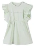 Givenchy Kids glittered-logo dress - Green