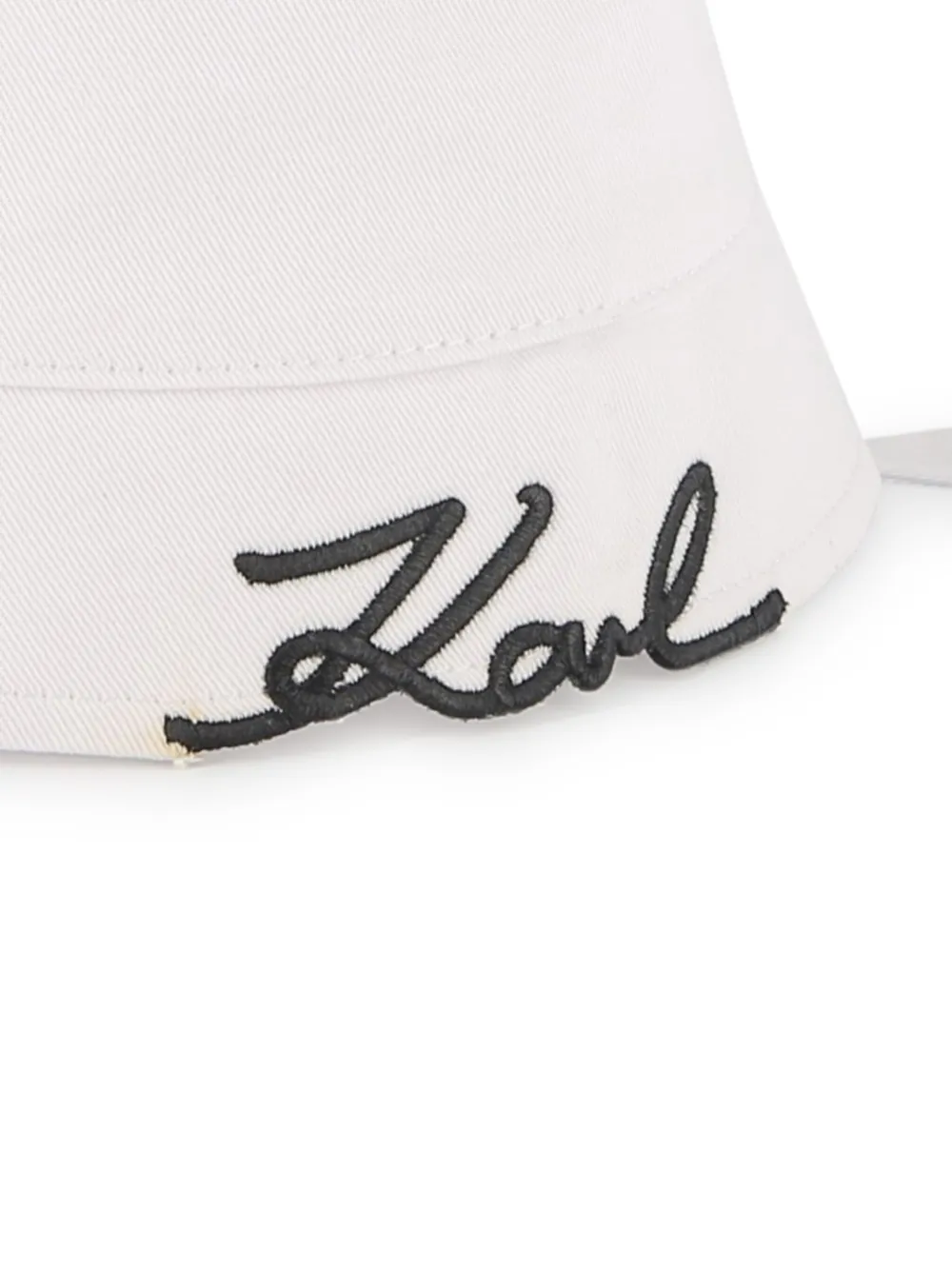 Karl Lagerfeld Kids Vissershoed met geborduurd logo Wit