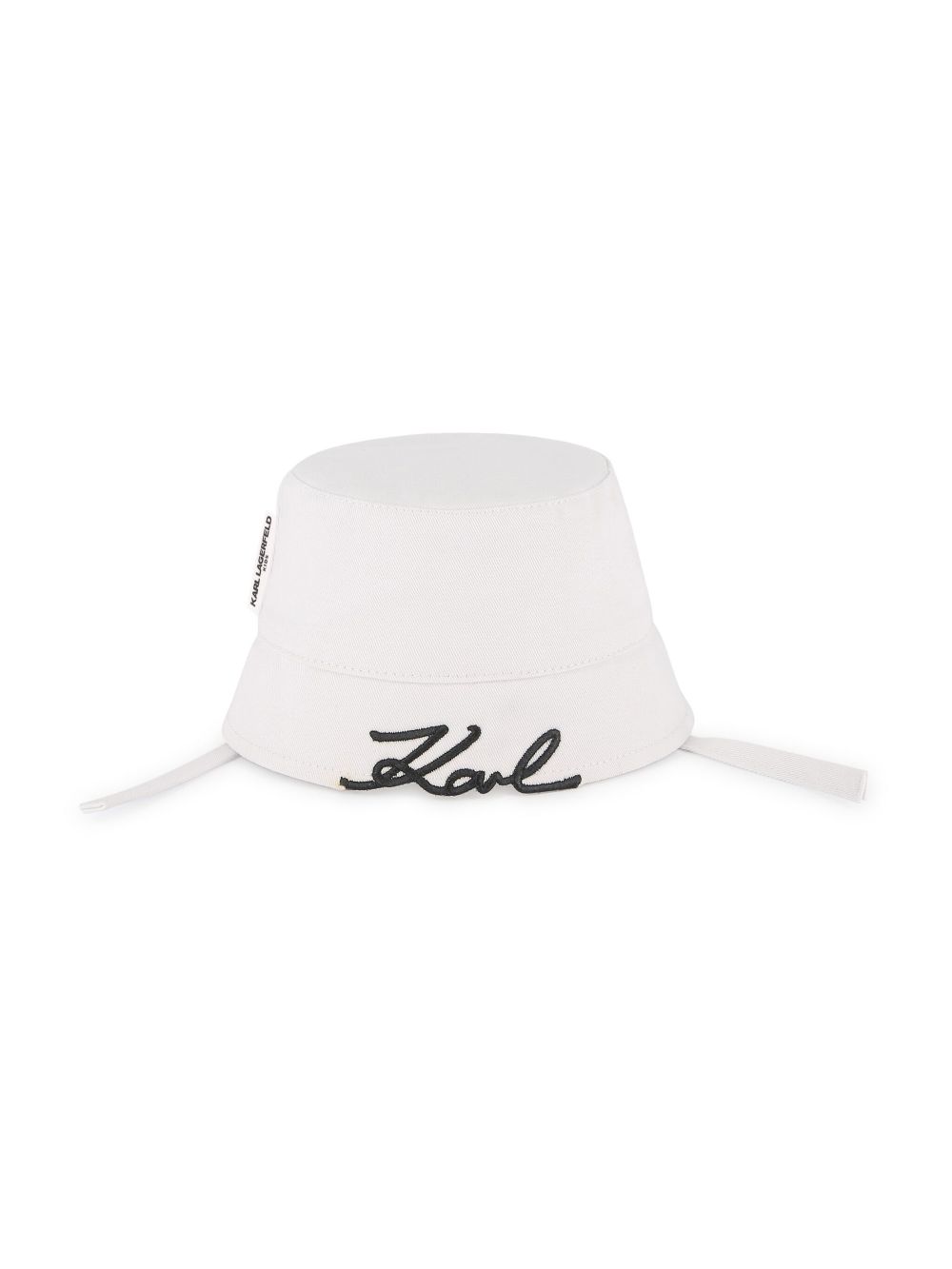 Karl Lagerfeld Kids logo-embroidered bucket hat - White