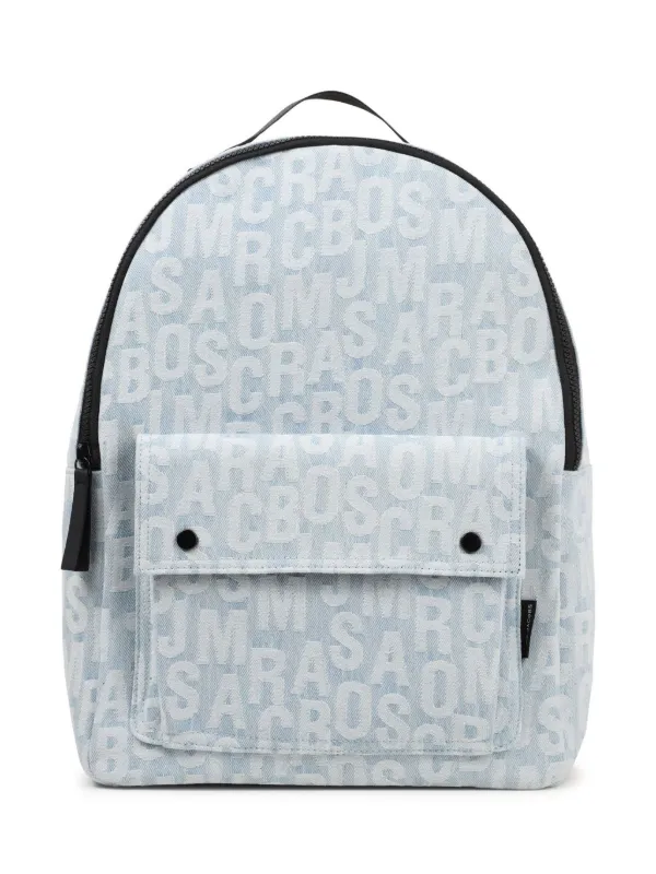 新品タグ付き　マークジェイコブス　ロゴリュック　ブルー　キッズリュック Marc Jacobs Kids ロゴジャカード バックパック | ブルー