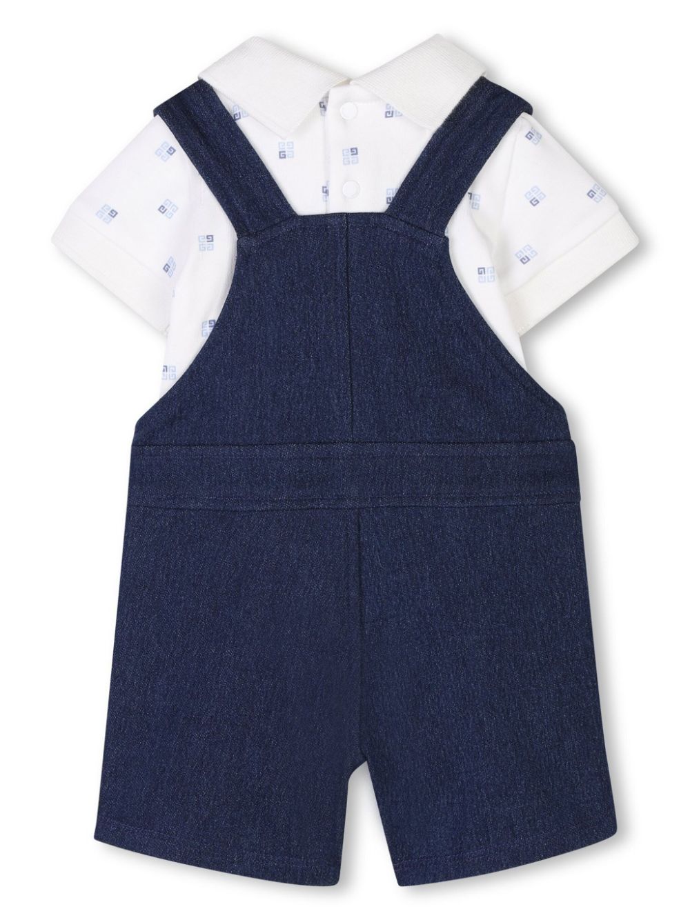 Givenchy Kids Tuinbroek en romper met geborduurd logo - Blauw