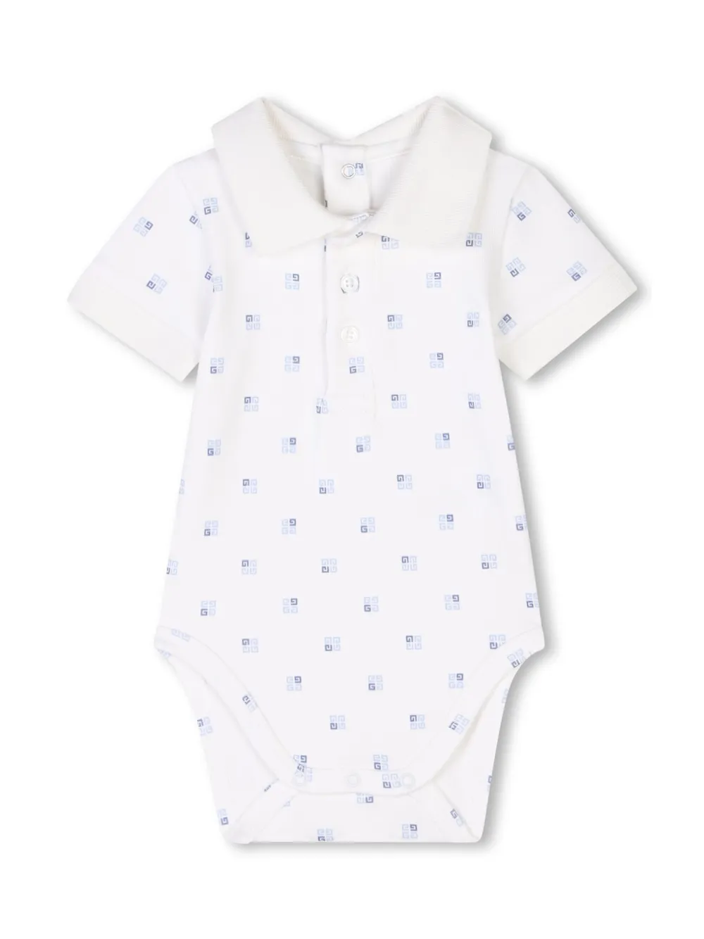 Givenchy Kids Tuinbroek en romper met geborduurd logo Blauw