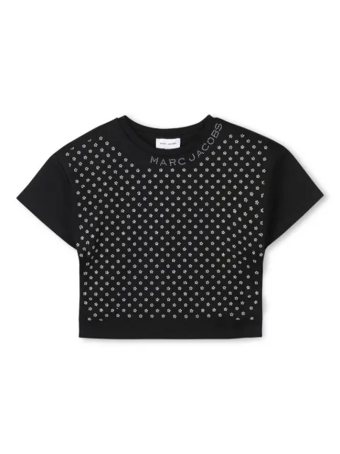 Marc Jacobs Kids floral appliqué cotton t-shirt 