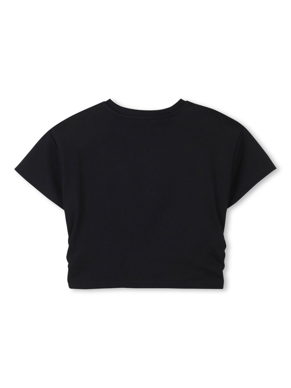 Marc Jacobs Kids Katoenen T-shirt met bloemapplicatie - Zwart