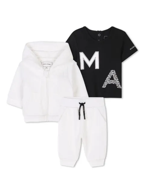 Marc Jacobs Kids logo t-shirt, trousers and cardigan set