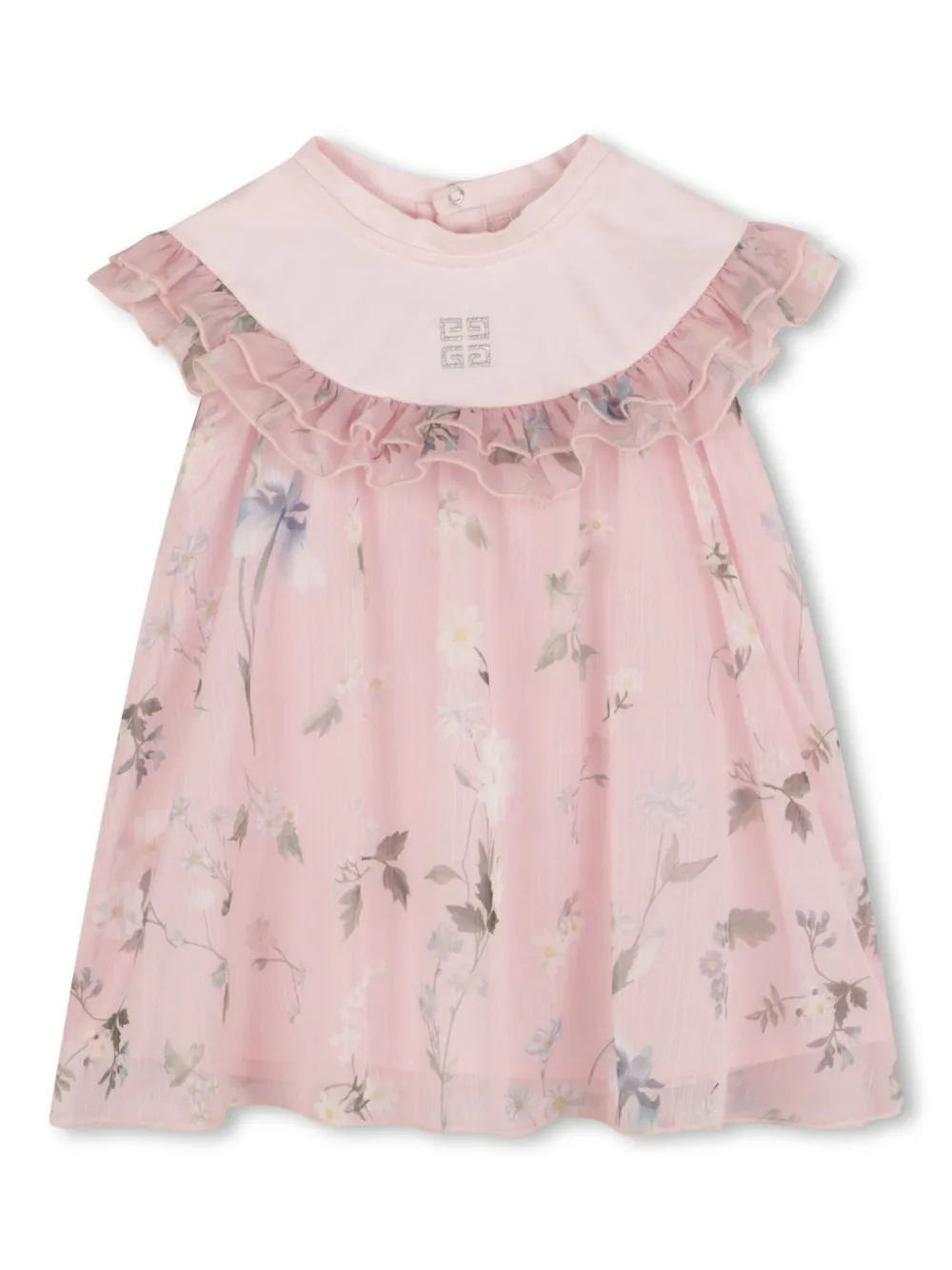 Givenchy Kids Jurk met bloe print Roze