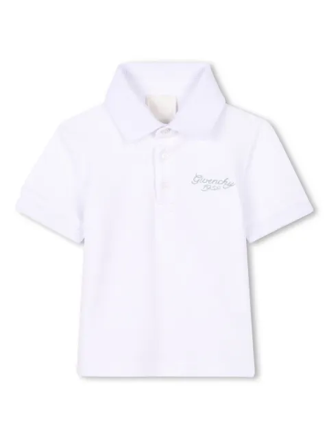 Givenchy Kids Camisa polo com logo bordado