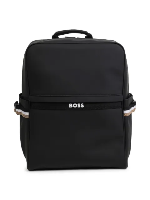 BOSS Kidswear mochila con acabado revestido