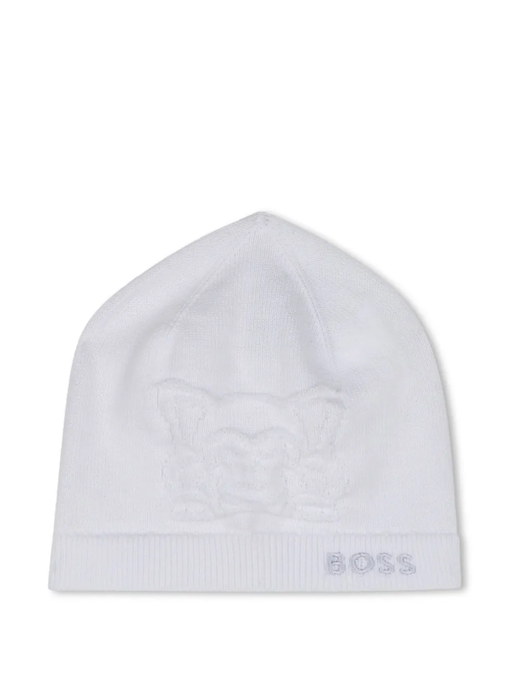 BOSS Kidswear Mutsen met geborduurd logo - Wit