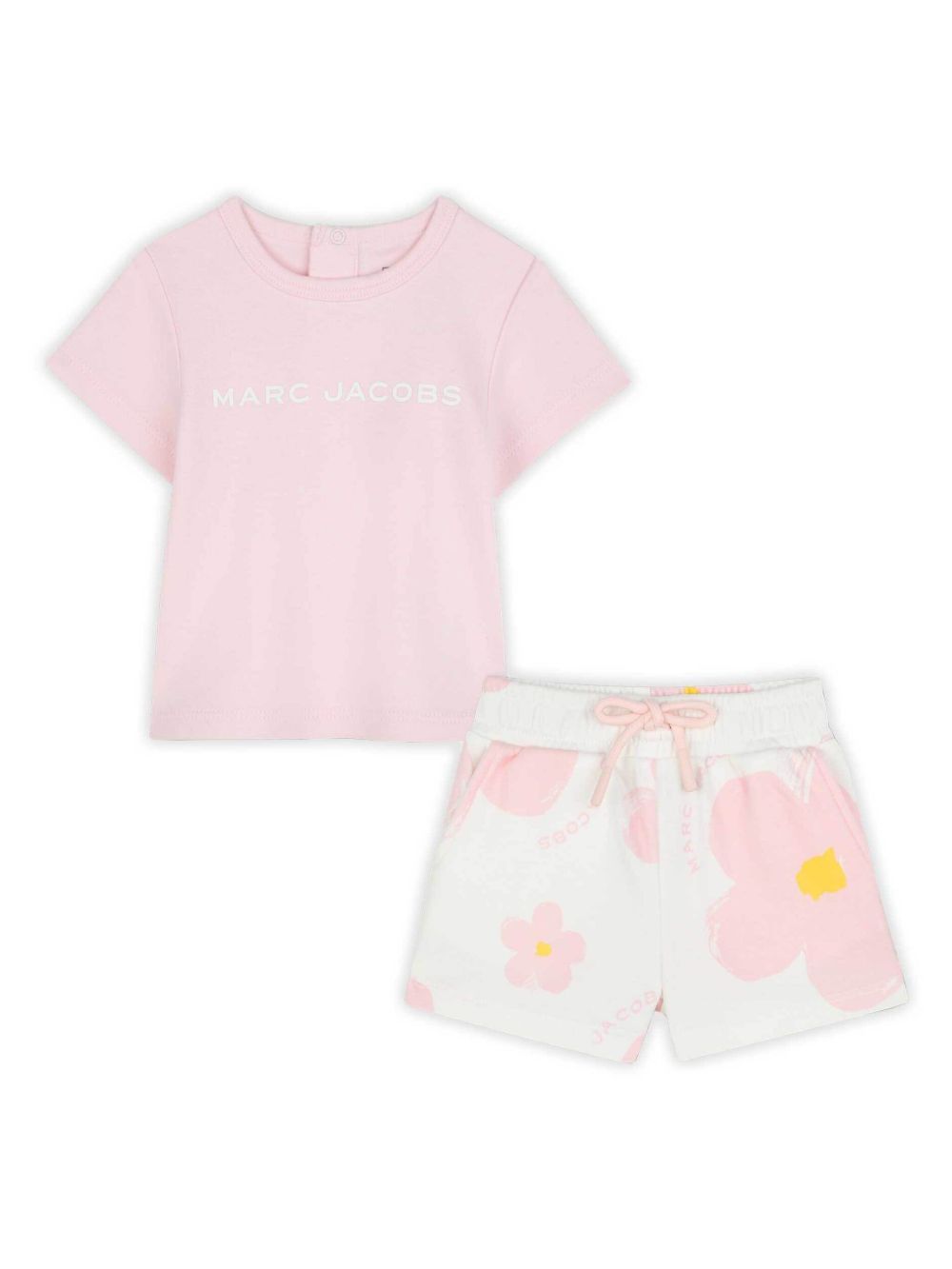 Marc Jacobs Kids T-shirt en shorts met print Roze