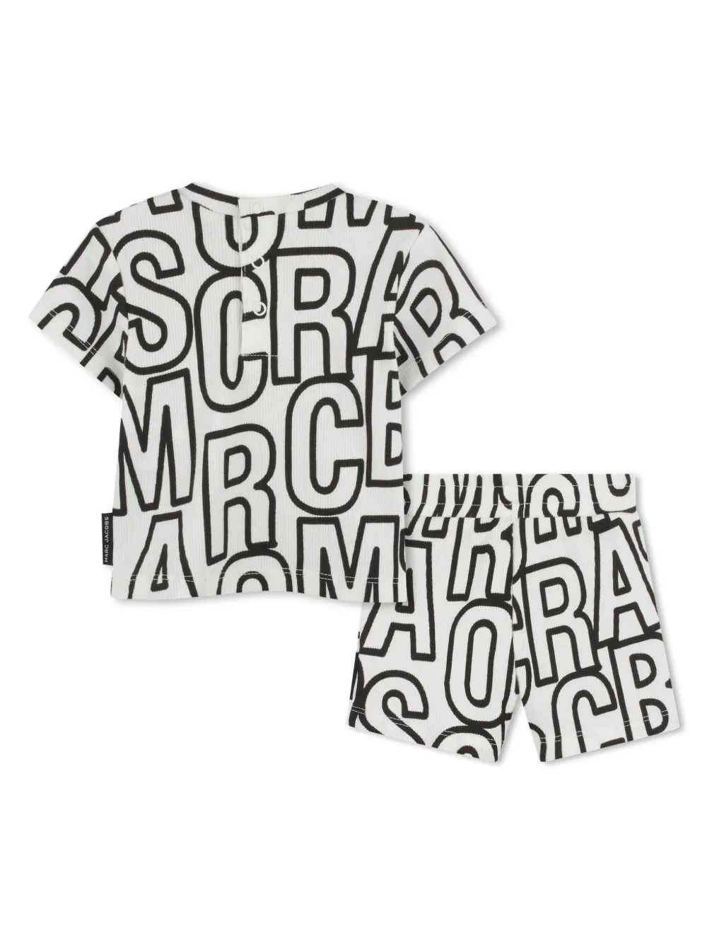 Marc Jacobs Kids T-shirt en shorts met logoprint - Wit