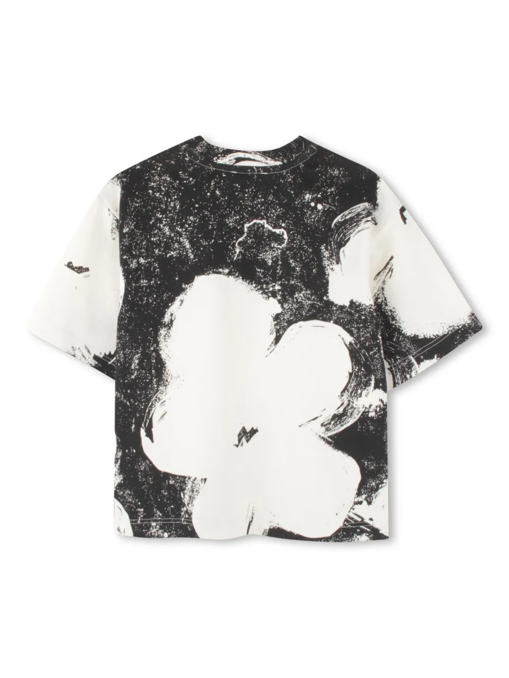 Marc Jacobs Kids T-shirt met bloemenprint - Zwart