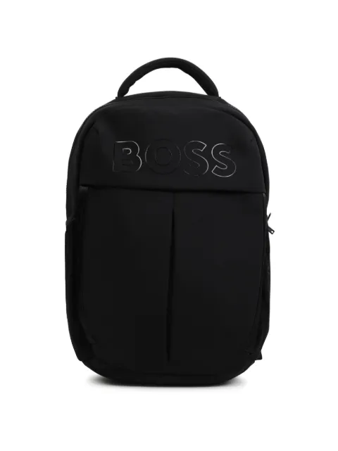 BOSS Kidswear mochila con logo estampado