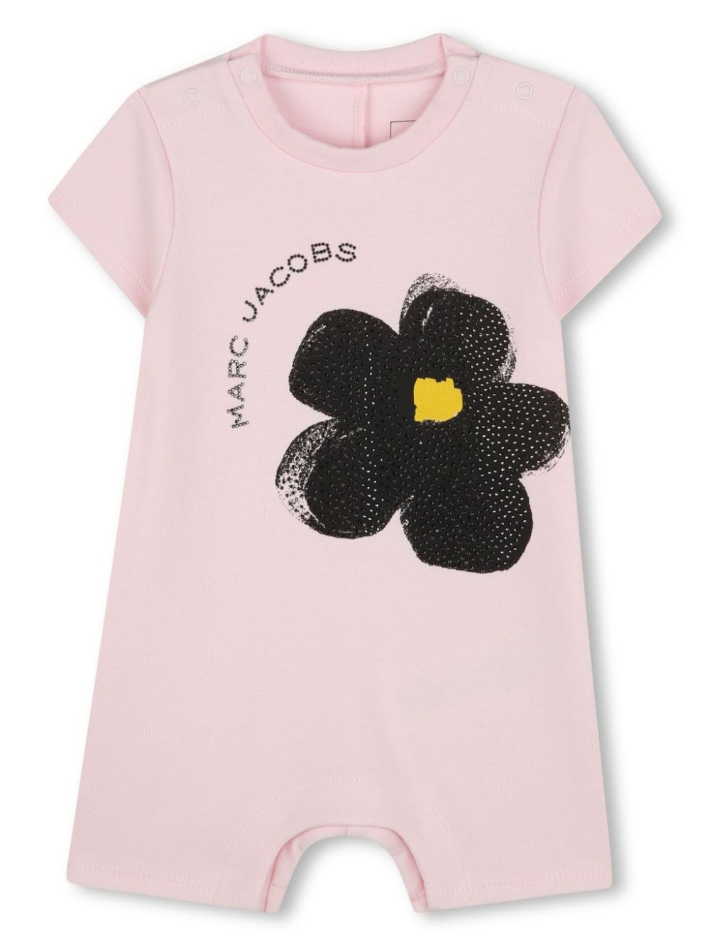 Marc Jacobs Kids logo-print cotton overall - Pink