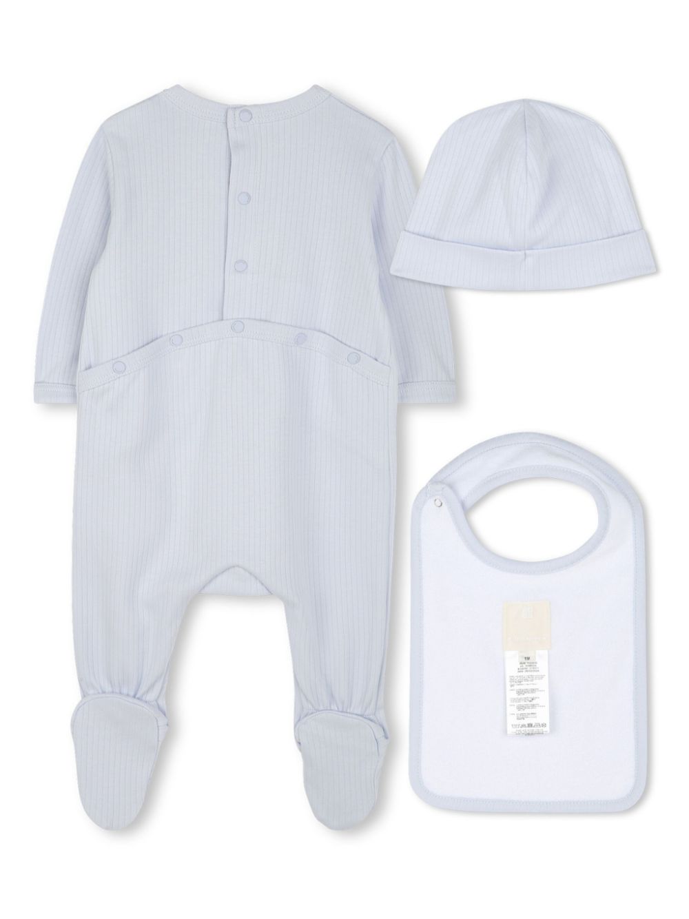 Givenchy Kids Pyjama, slabbetje en muts met logoprint - Blauw