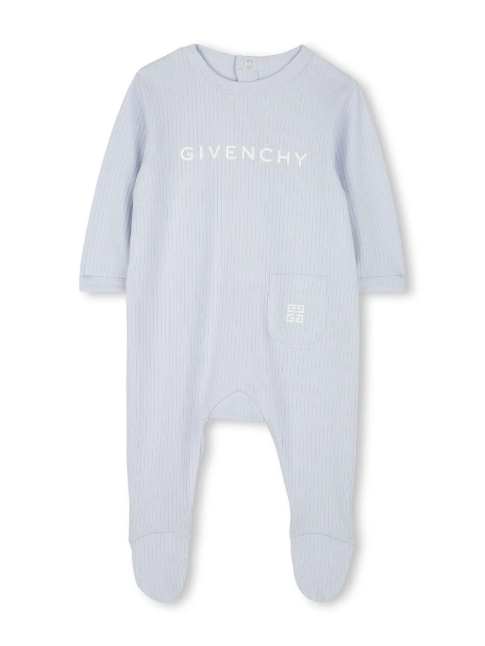 Givenchy Kids Pyjama slabbetje en muts met logoprint Blauw