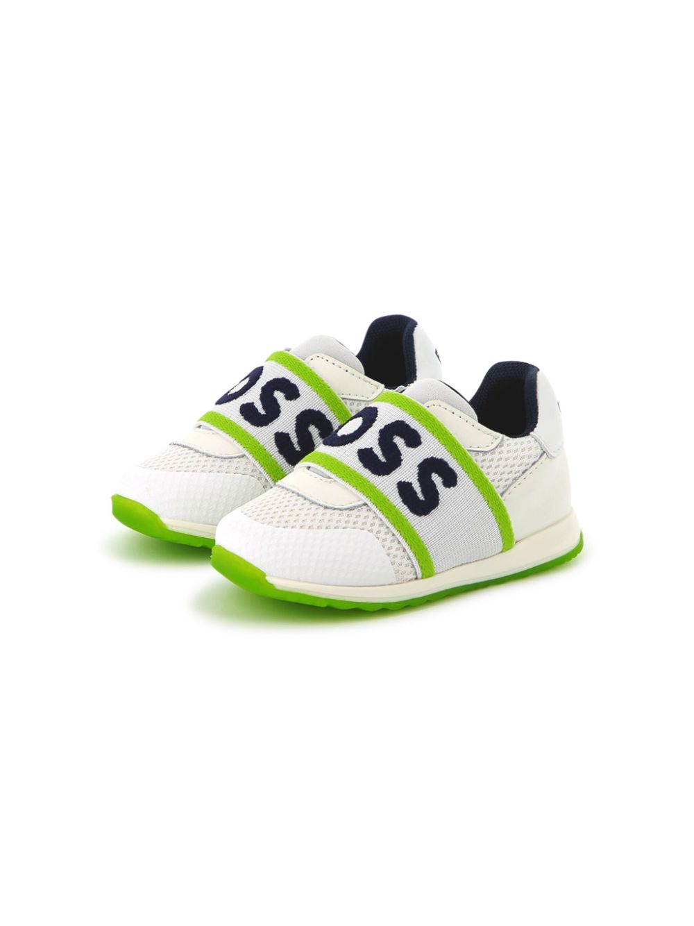 BOSS Kidswear Sneakers met logoband Wit