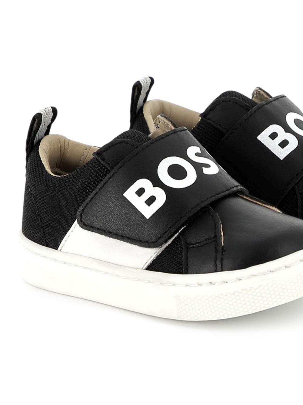 BOSS Kidswear Sneakers met logoband - Zwart