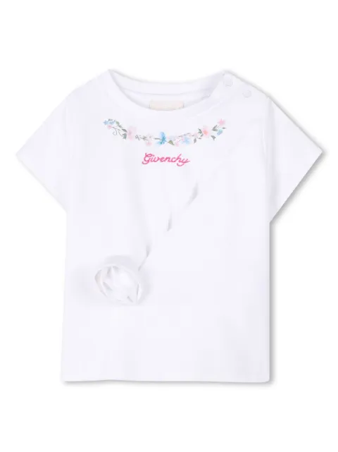 Givenchy Kids playera con logo bordado