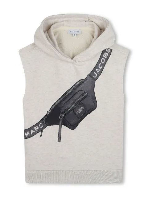 Marc Jacobs Kids logo-print sleeveless hoodie