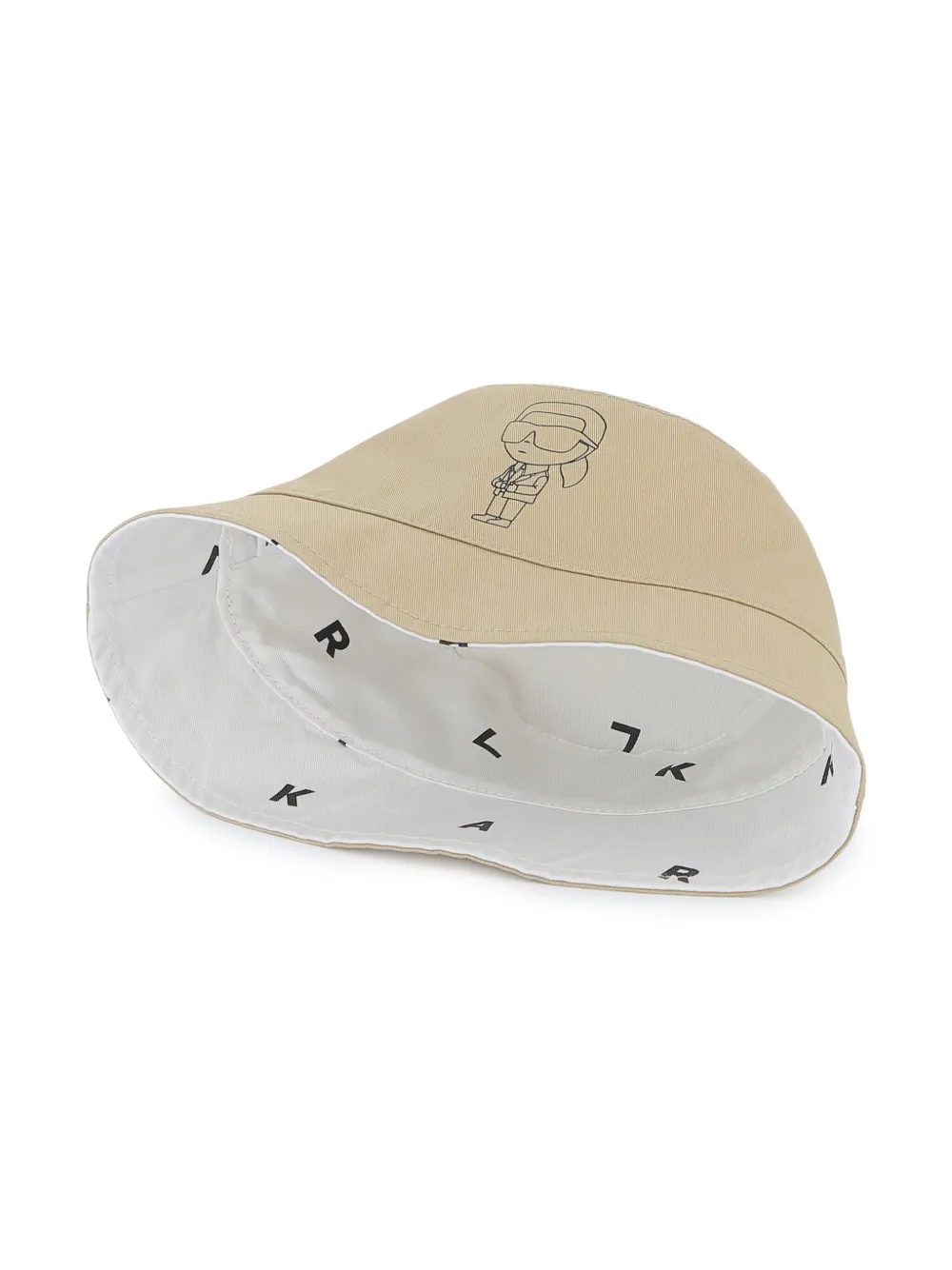 Karl Lagerfeld Reversible Bucket Hat In White