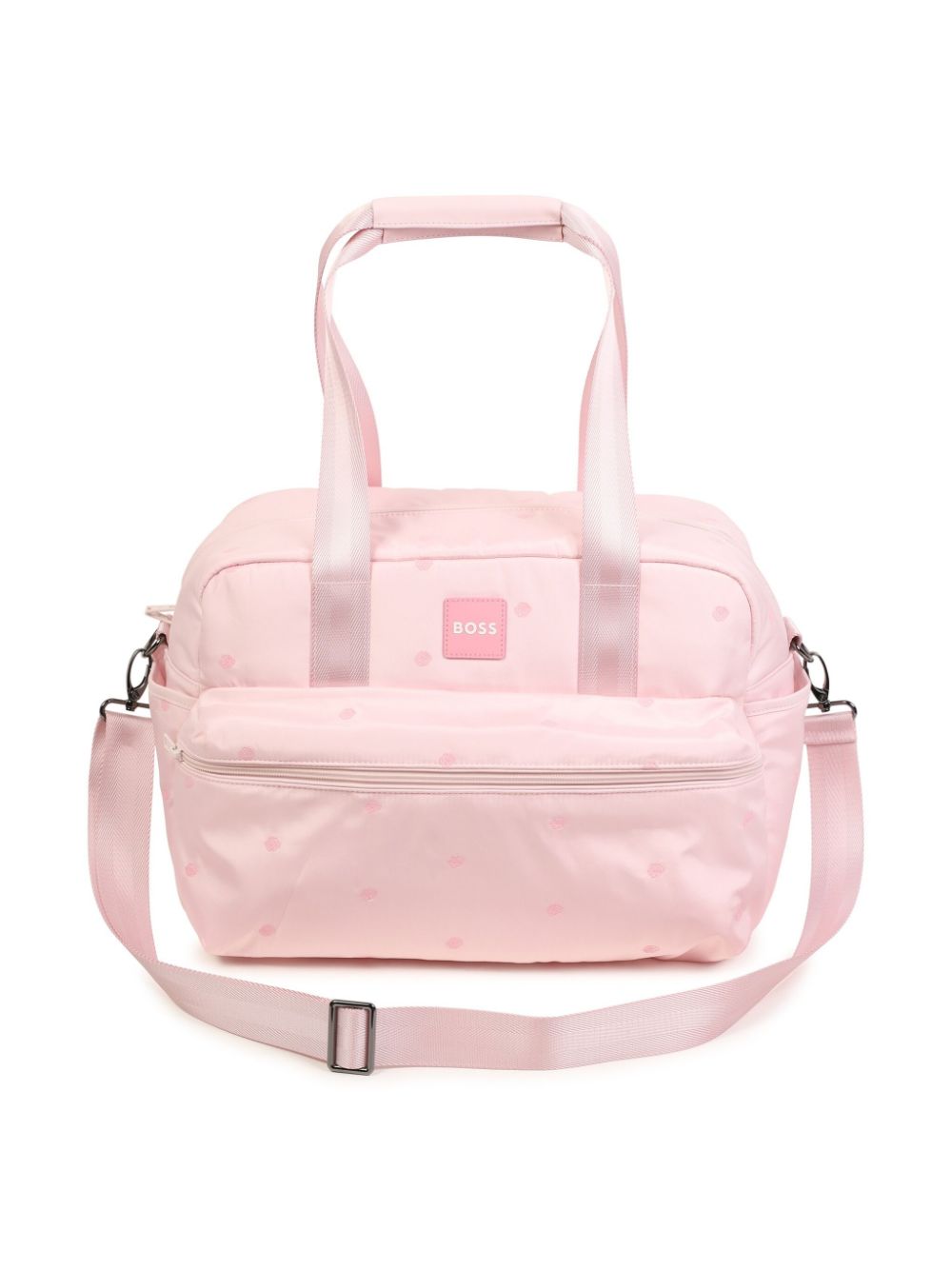 BOSS Kidswear logo-patch changing bag - Pink