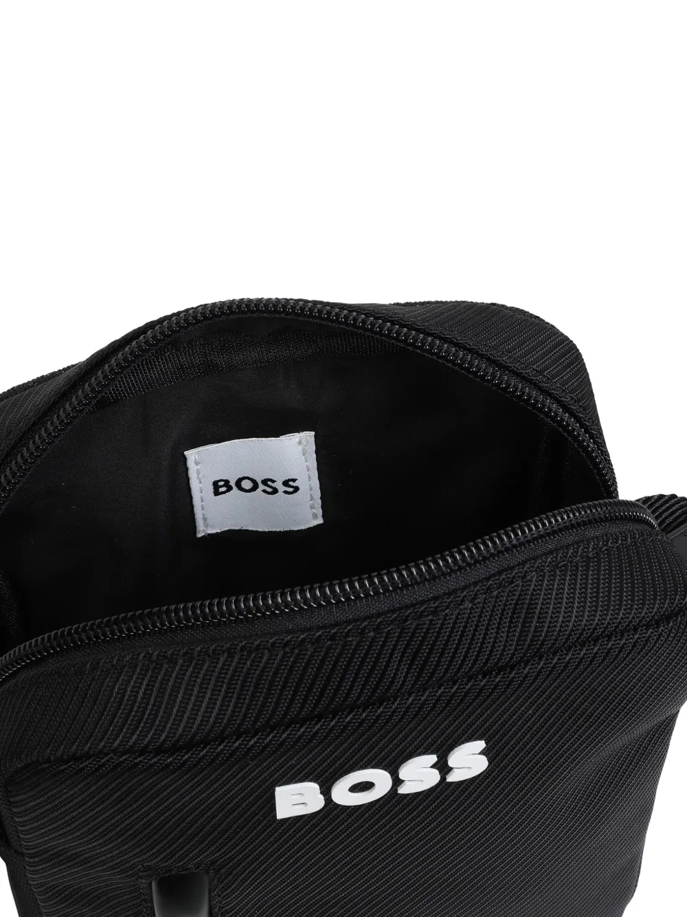 BOSS Kidswear Messengertas met textuur Zwart