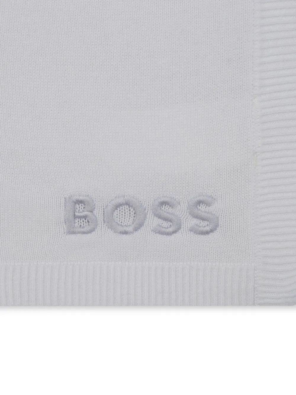 BOSS Kidswear Deken met geborduurd logo Wit