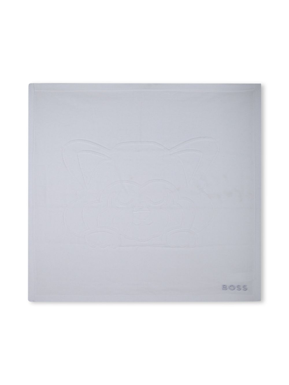 BOSS Kidswear logo-embroidered blanket - White