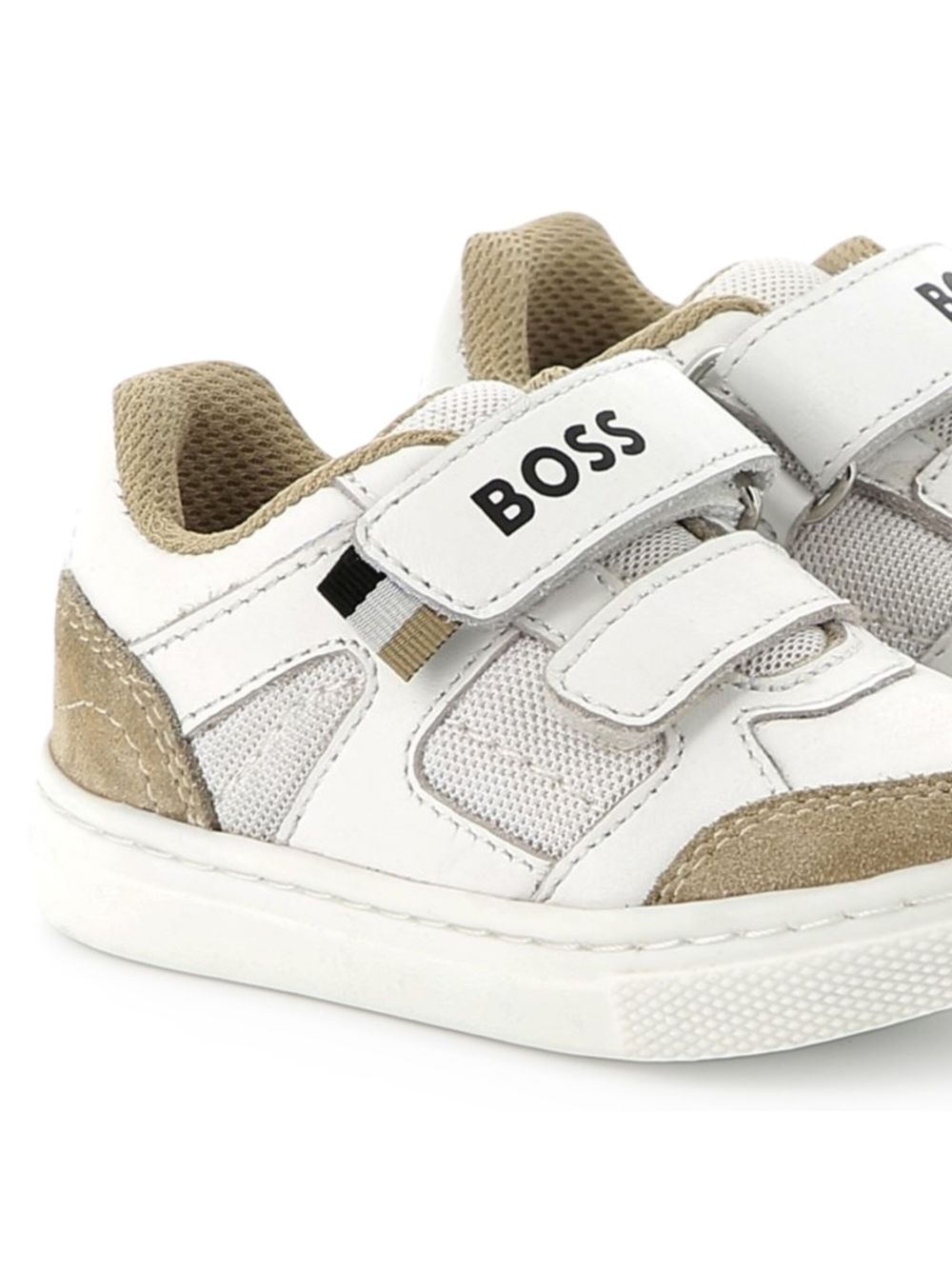 BOSS Kidswear Sneakers met logoprint - Wit