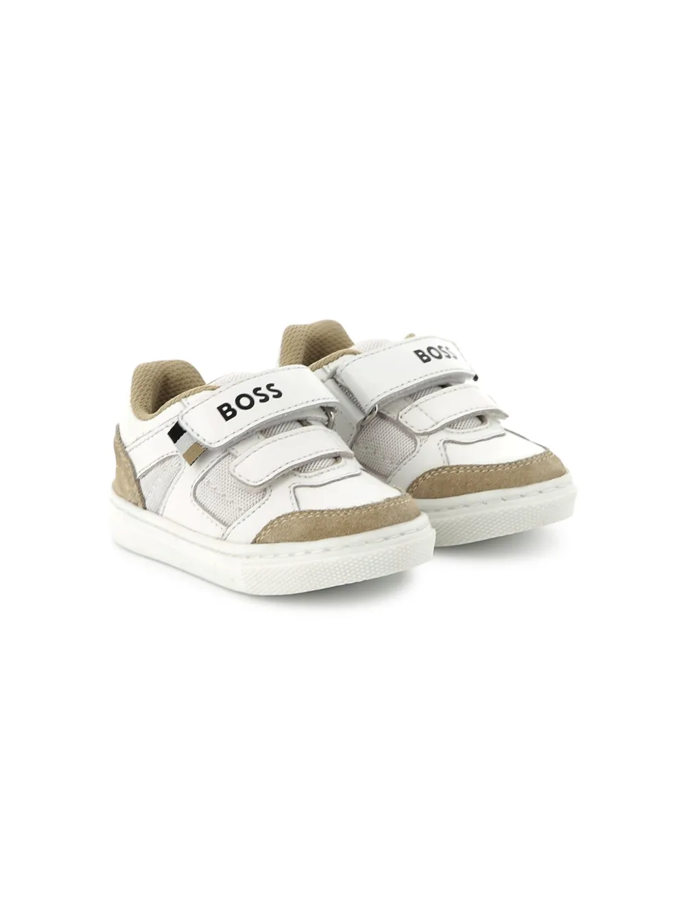 BOSS Kidswear Sneakers met logoprint Wit