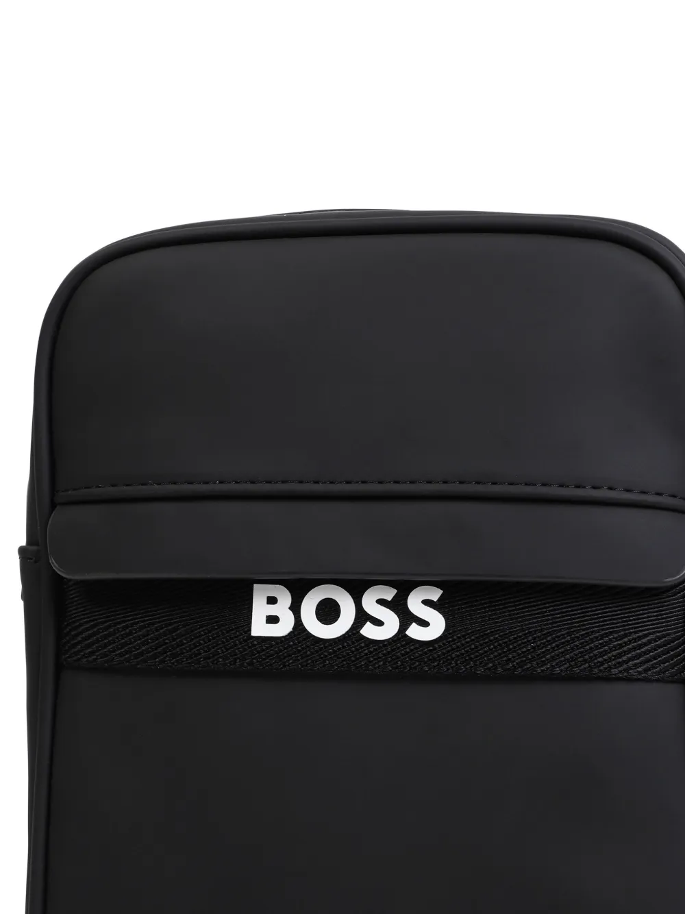 BOSS Kidswear Messenger tas met gecoate afwerking Zwart