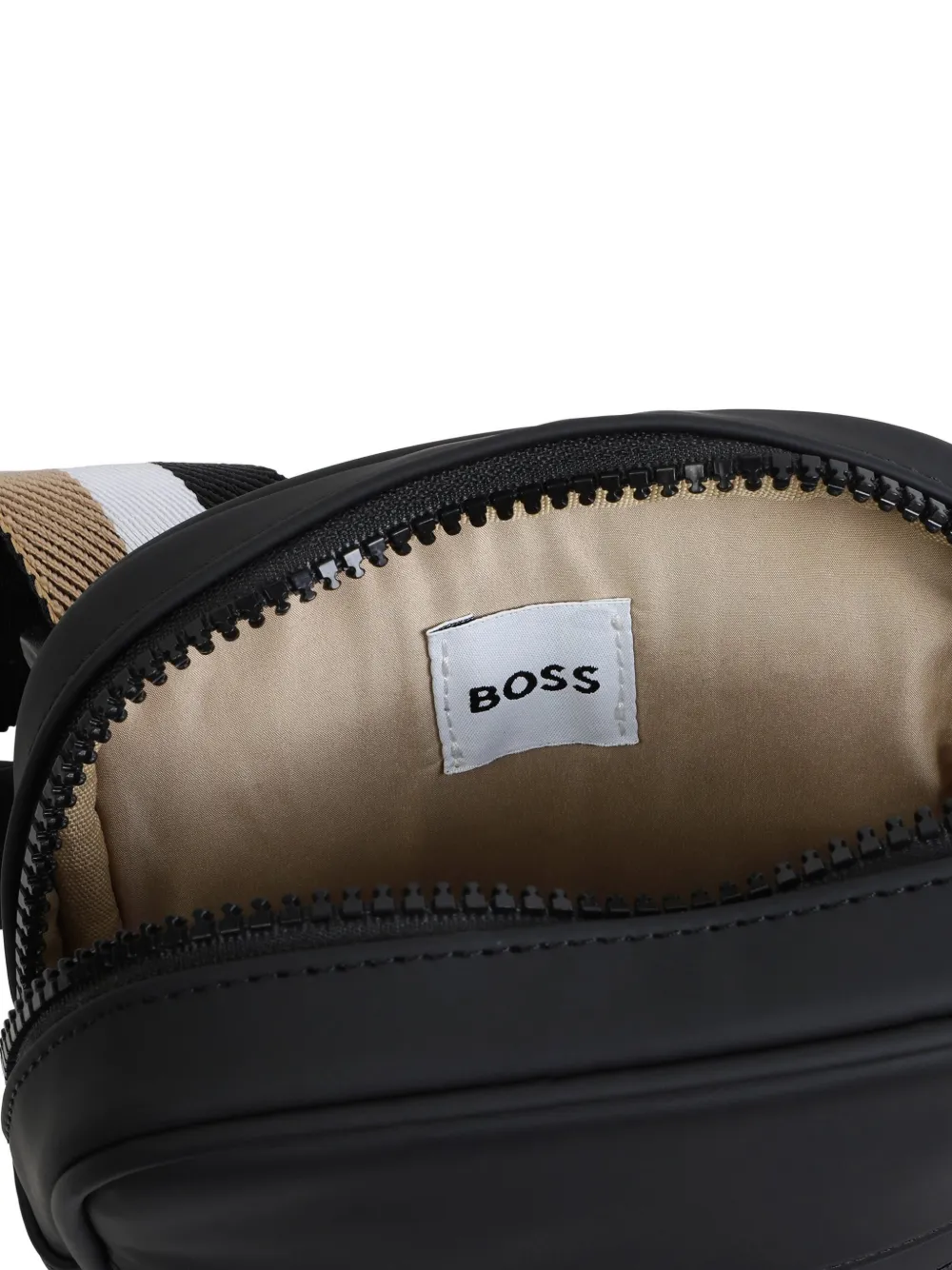 BOSS Kidswear Messenger tas met gecoate afwerking Zwart