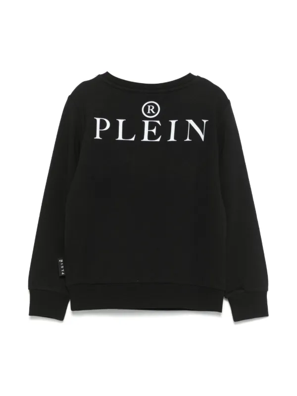 PHILIPP PLEIN ロコフリントクルネックスウェットシャツ Philipp Plein Junior ラインストーン スウェットシャツ