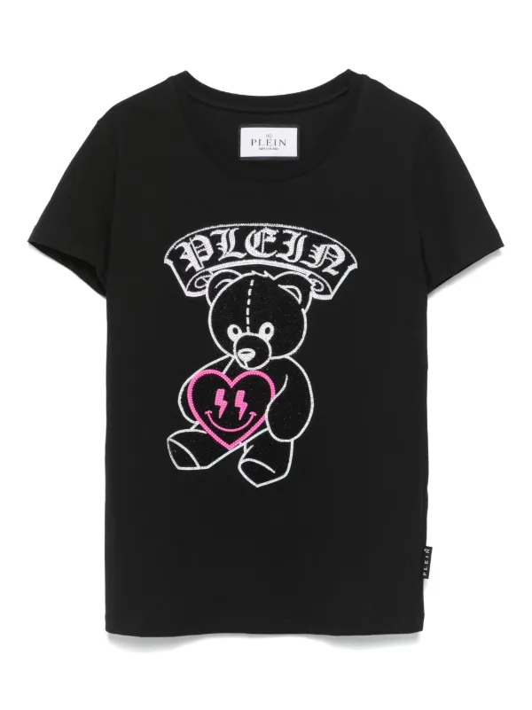 PHILIPP PLEIN　フリッププレイン　ベア　Tシャツ　ラインストーン Philipp Plein Junior ラインストーン Tシャツ | ブラック | FARFETCH JP
