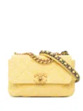 CHANEL Pre-Owned 2020 Medium Tweed 19 Flap satchel - Yellow